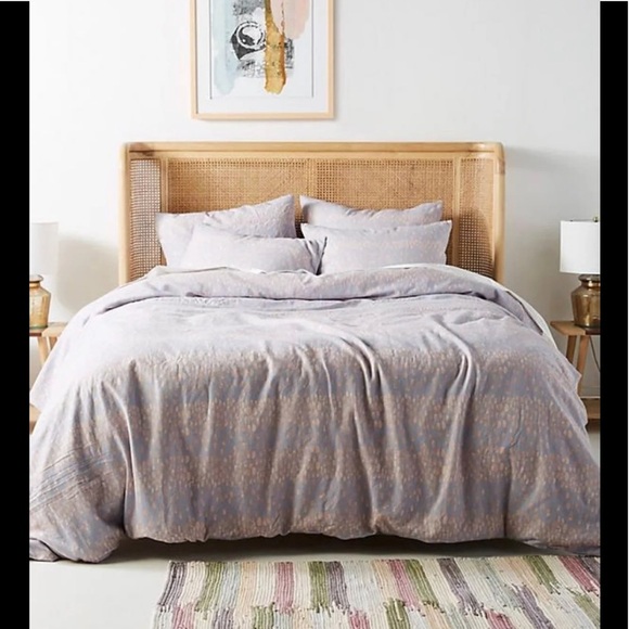 Anthropologie Rainier Percale Duvet Queen with 2 shams (king and regular) NWT - Picture 1 of 13